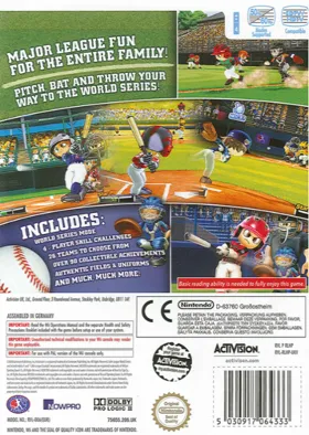 Little League World Series Baseball 2008 box cover back